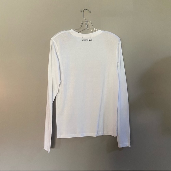 New! Lamarque Anoush long sleeve logo crewneck tee t-shirt nwt 13853 - Picture 14 of 16